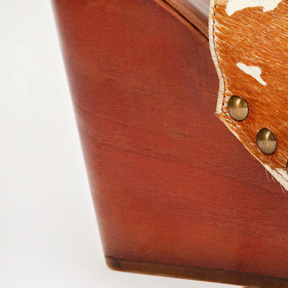 Loyal West Amelia Sandals Brown And White Cowhide