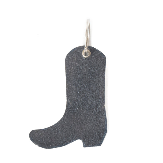Moss & Mesa Leather Key Fob in Saddle Green