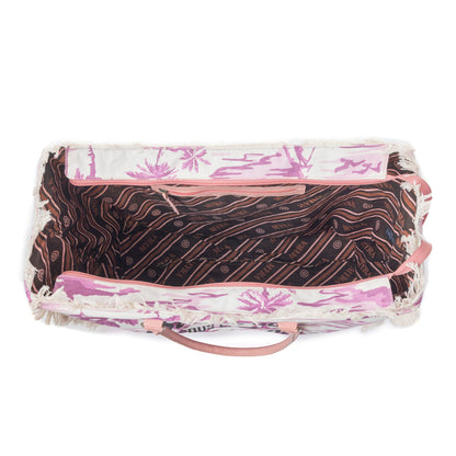 Saint Tropez Weekender Bag In White & Purple