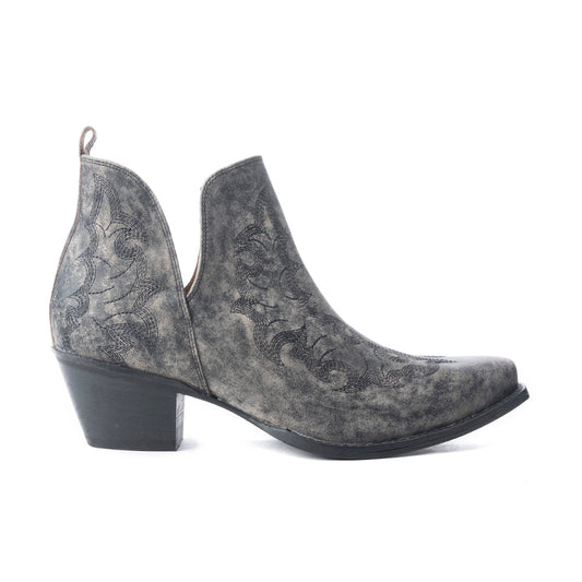 Moonlight on the Mesa Booties In Crackle Black