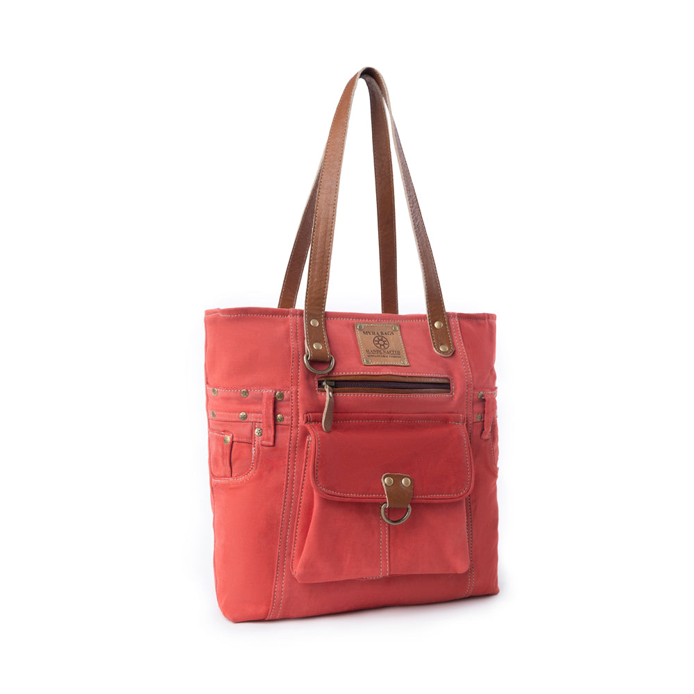 Myra Desert Trail Tote Bag in Canyon Coral