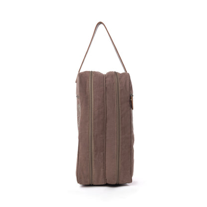 Myra Sunstone Cotton & Leather Boot Bag in Sandy Taupe