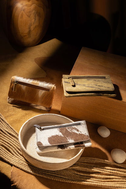 COOKIE CRUNCH LEATHER AND HAIRON WALLET