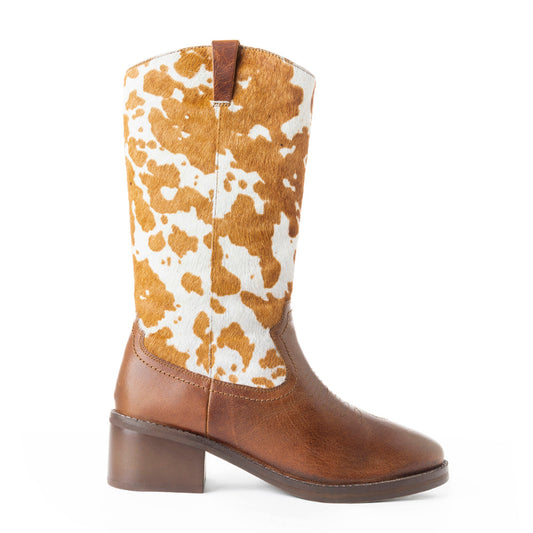 Hairon Leather Womens Cowhide Dress Boots w/ Zipper
