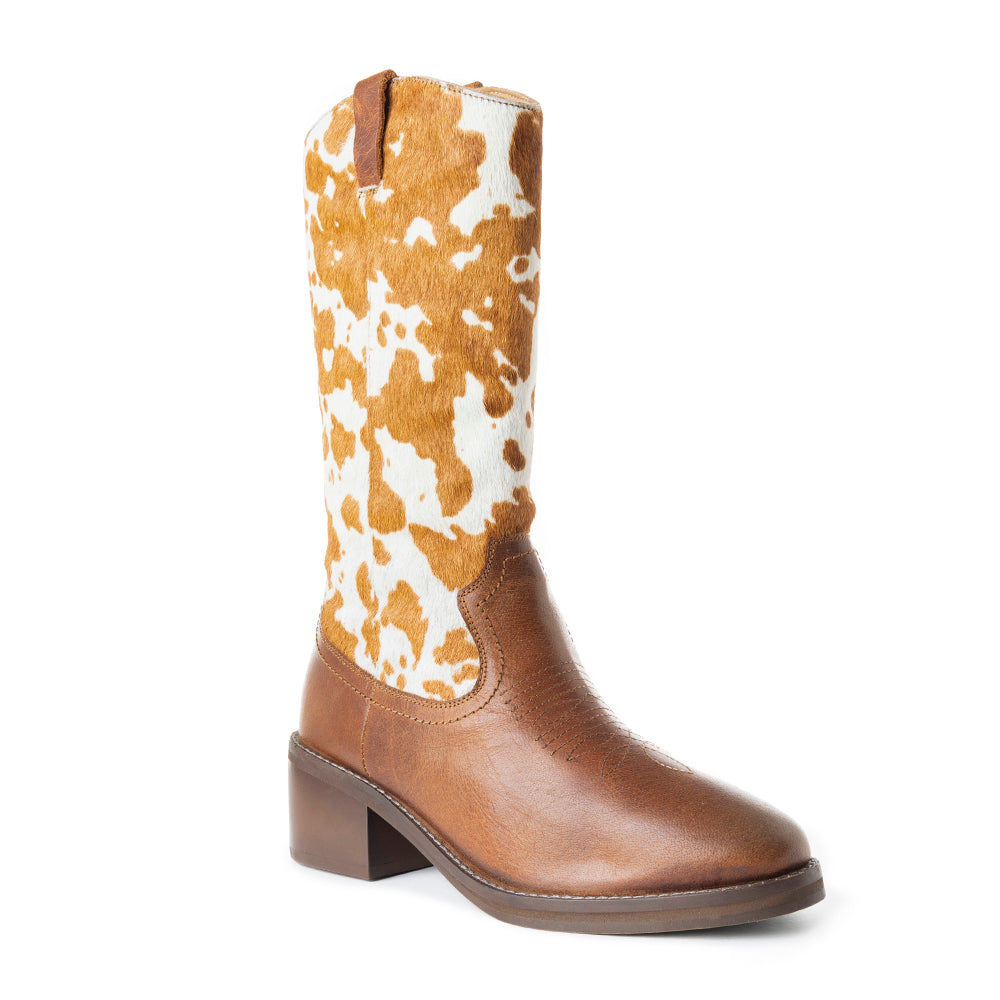 Hairon Leather Womens Cowhide Dress Boots w/ Zipper