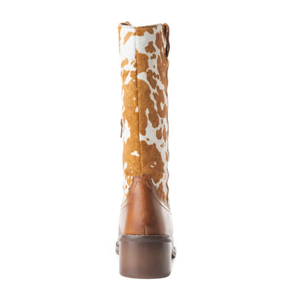 Hairon Leather Womens Cowhide Dress Boots w/ Zipper