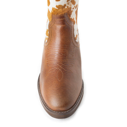 Hairon Leather Womens Cowhide Dress Boots w/ Zipper