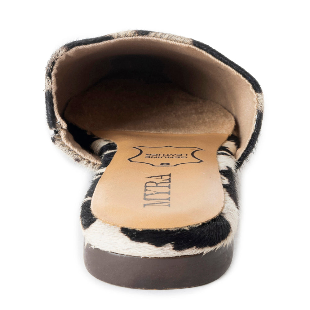 Black & White Cowhide Tint Sandals