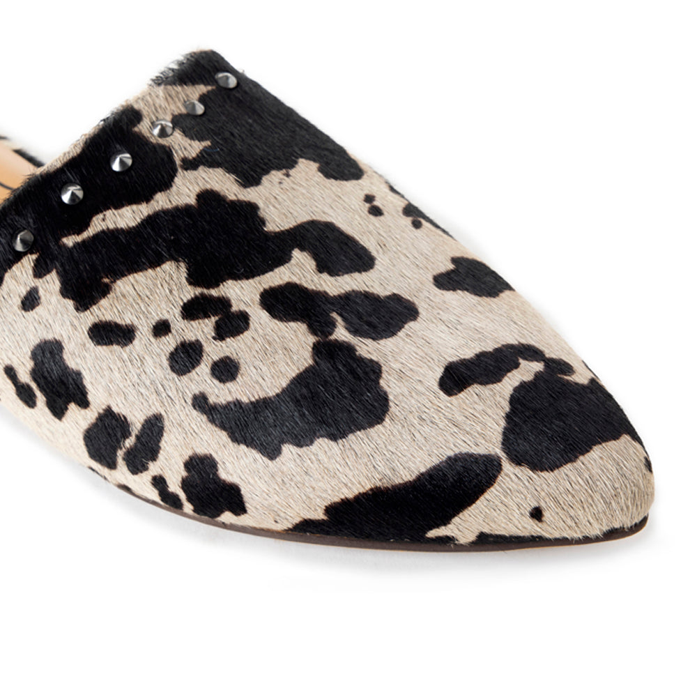 Black & White Cowhide Tint Sandals