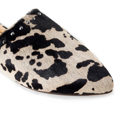 Black & White Cowhide Tint Sandals