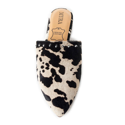 Black & White Cowhide Tint Sandals