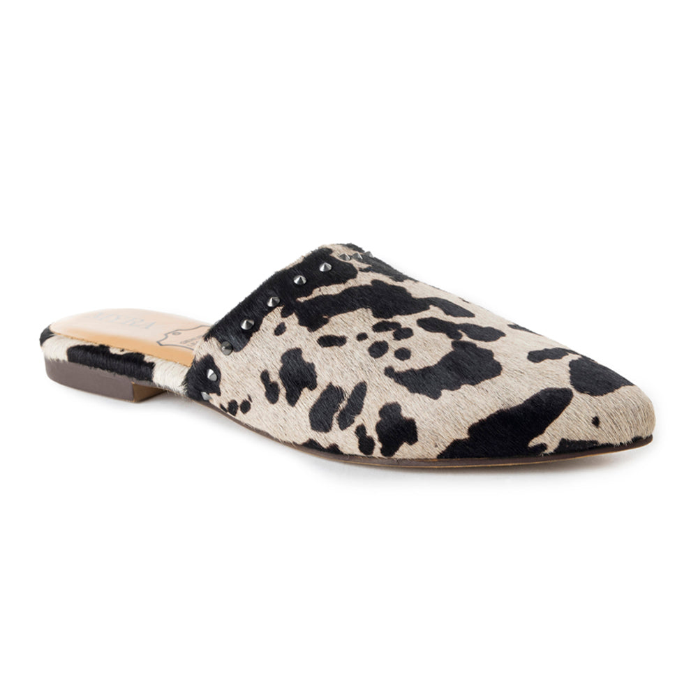 Black & White Cowhide Tint Sandals