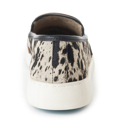Myra Reflexo Leather Slip-On Shoes - Womens Hairon Cowhide & Floral Tooling