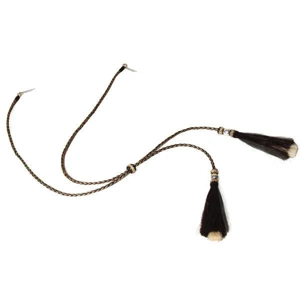 M and F Western Products Inc. Autry (Black/White) - Chin Strap / Stampede String