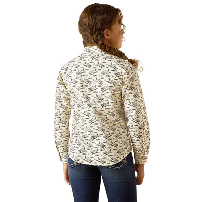 Ariat Youth Western Rodeo Time Rosa Southwest Button Down Shirt