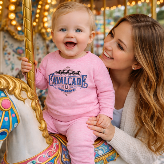 Cavalcade Of Ponies (Ornate) - Infant Baby 2 Piece Sweatsuit