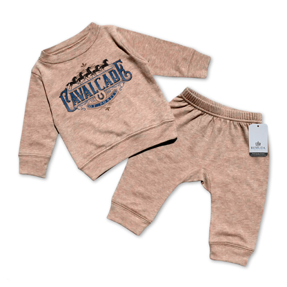 Cavalcade Of Ponies (Ornate) - Infant Baby 2 Piece Sweatsuit