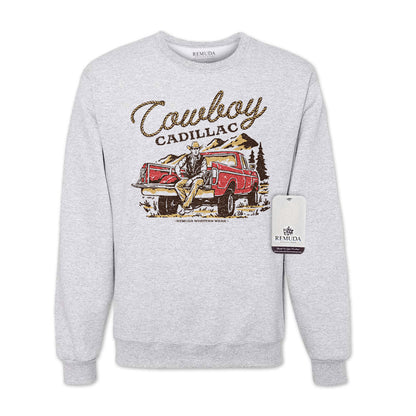 Cowboy Cadillac - Adult Unisex Western Sweatshirt