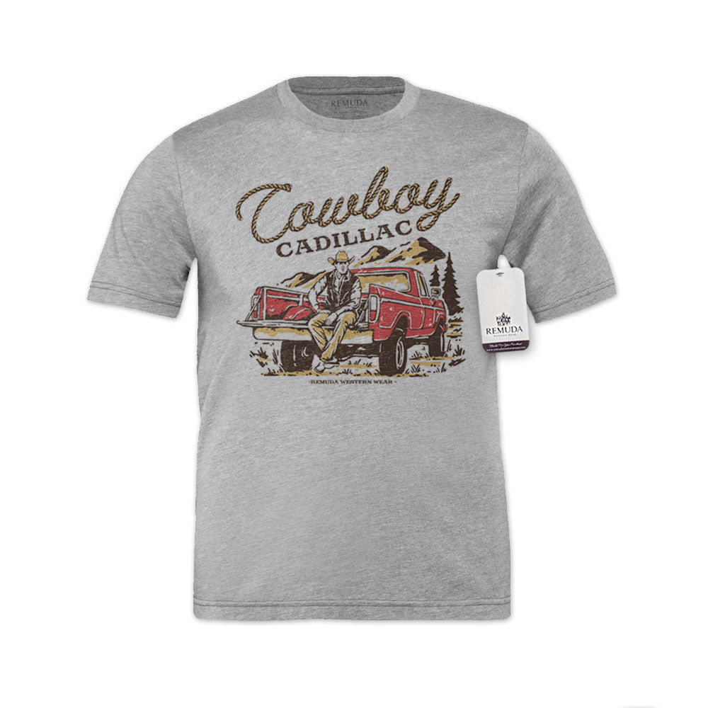 Cowboy Cadillac - Adult Unisex Western Tee T-Shirt