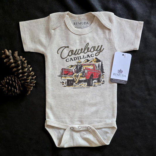 Cowboy Cadillac - Infant Kids One Piece Western Romper