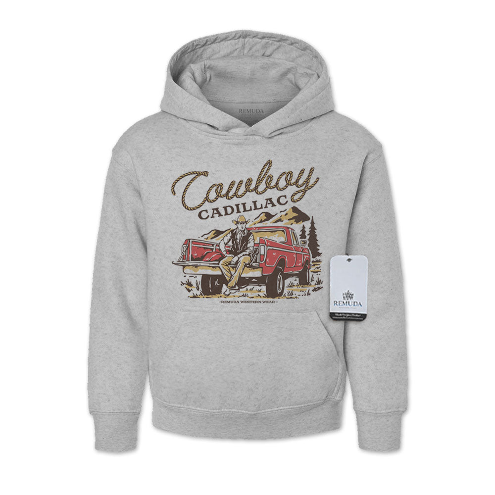 Cowboy Cadillac - Youth Western Pullover Hoodie