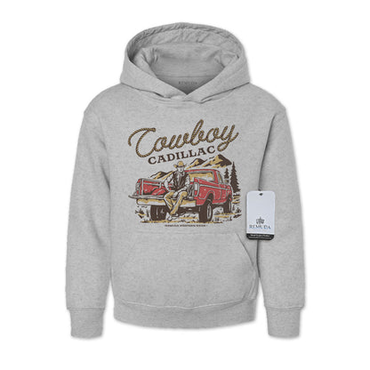 Cowboy Cadillac - Youth Western Pullover Hoodie