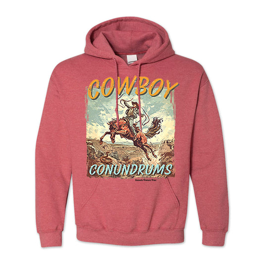 COWBOY CONUNDRUMS Adult Unisex Western Pullover Hoodie