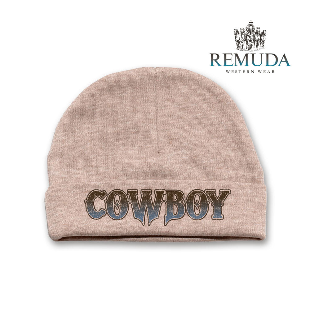 Cowboy Infant Baby Western Beanie Hat Sandstone