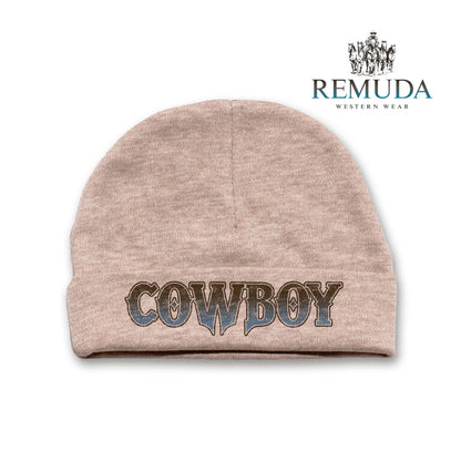 Cowboy Infant Baby Western Beanie Hat Sandstone