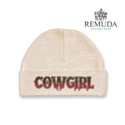Cowgirl Infant Baby Western Beanie Hat Oatmeal