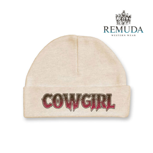 Cowgirl Infant Baby Western Beanie Hat Oatmeal