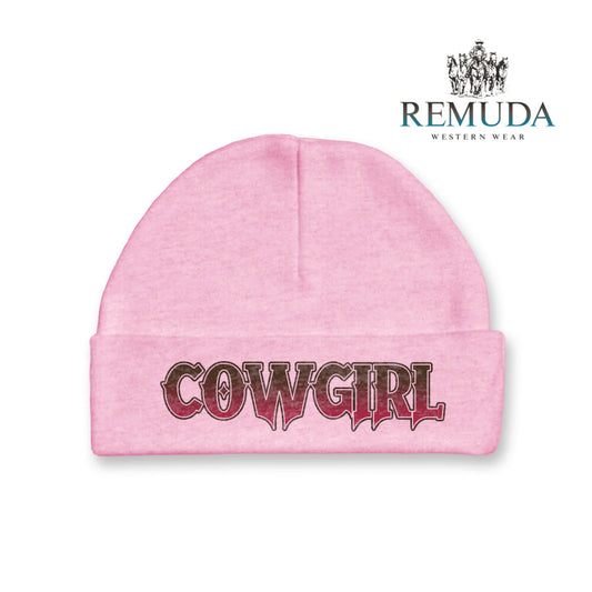 Cowgirl Infant Baby Western Beanie Hat Pink