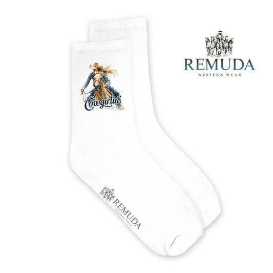 Cowgirlin' Adult Womens Unisex Western Crew Socks