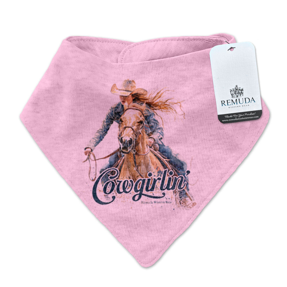 Cowgirlin' Infant / Toddler Western Bandana Bib Pink