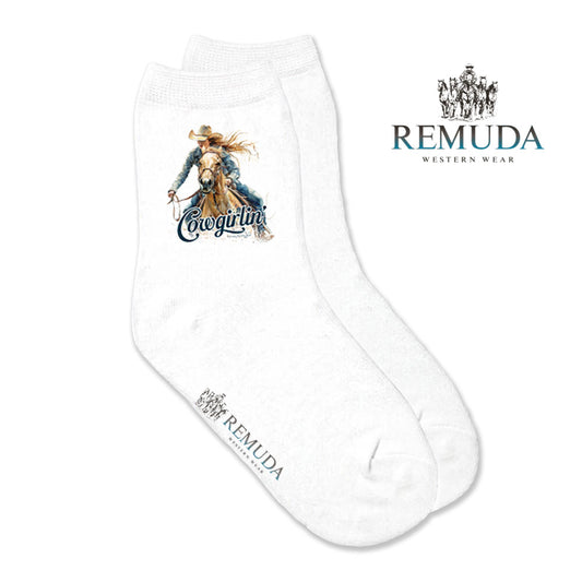 Cowgirlin' Kids Girls Western Crew Socks