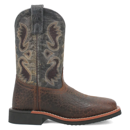 Dan Post Creek (Dark Navy/Brown) - Little Kid's/Big Kid's Leather Cowboy Boots