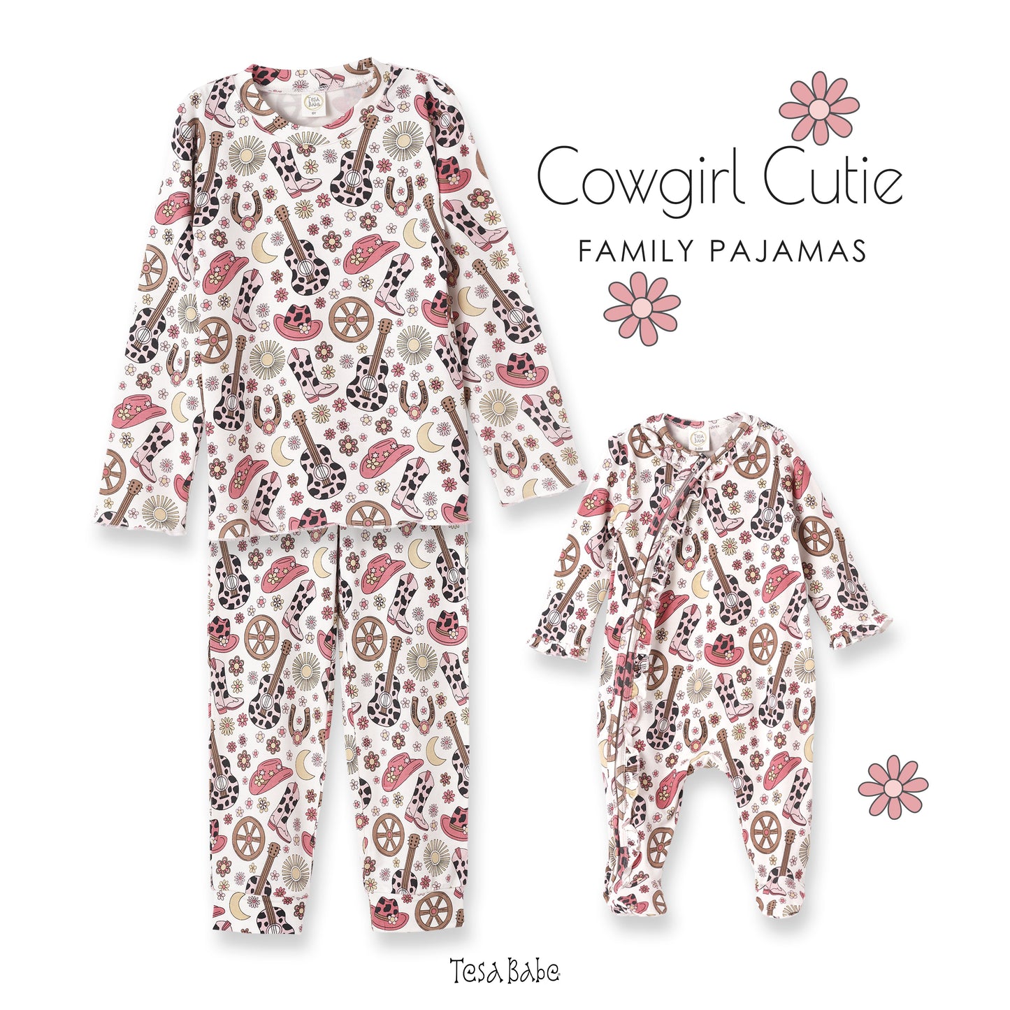 Cowgirl Cutie Girl's Bamboo Western Pajama Set