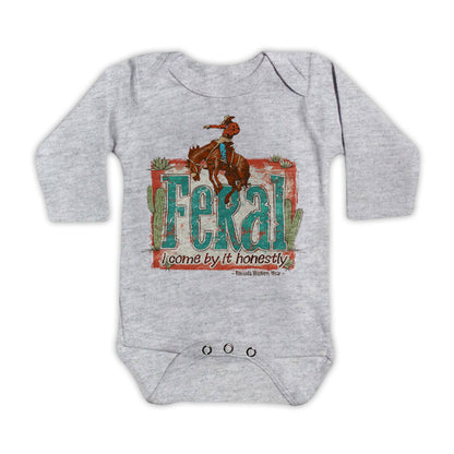 Feral, I Come By It Honestly - Infant Western One Piece Romper