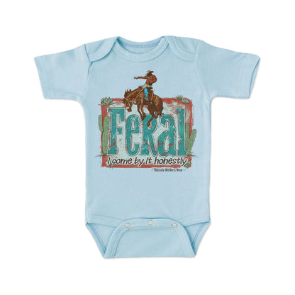 Feral, I Come By It Honestly - Infant Western One Piece Romper