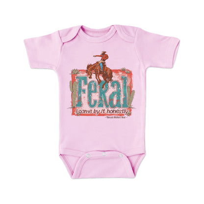 Feral, I Come By It Honestly - Infant Western One Piece Romper