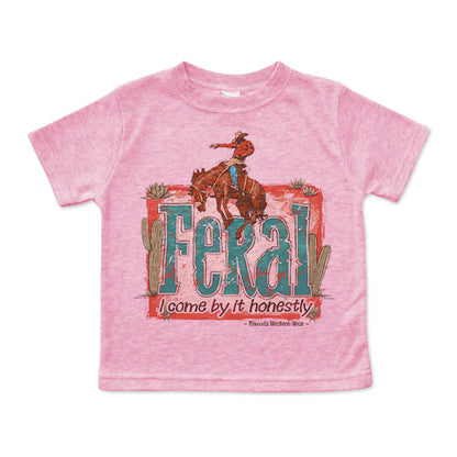 Feral, I Come By It Honestly - Infant Western Tee