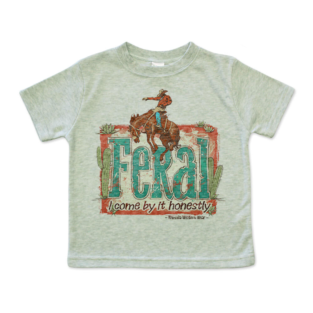 Feral, I Come By It Honestly - Infant Western Tee