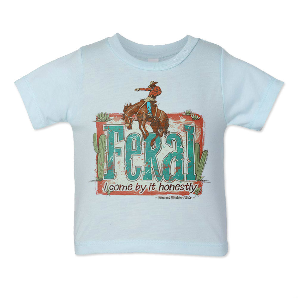 Feral, I Come By It Honestly - Infant Western Tee