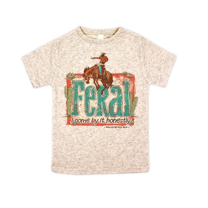 Feral, I Come By It Honestly - Toddler Western Tee