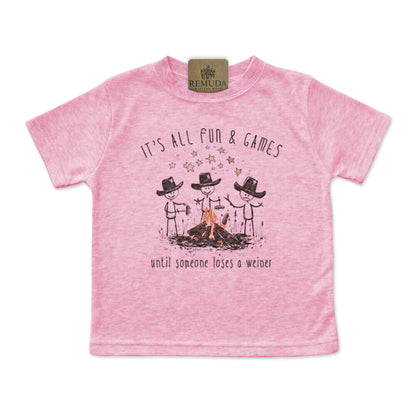 It's All Fun & Games Until Someone Loses A Weiner - Infant Camping Tee