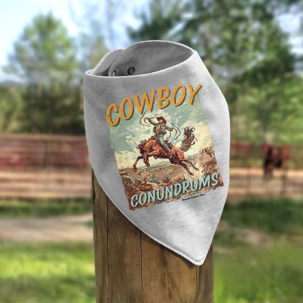 Cowboy Conundrums Infant Bandana Style Western Bib