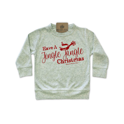 Have A Jingle Jangle Christmas Infant Western Spur Pullover in the color Sage Green