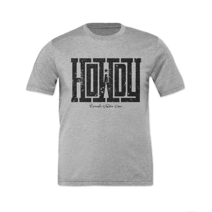 A western adult t-shirt with the word Howdy on the front. A great trendy tee for western wear, ranch wear, rodeo wear, or even a night out on the town for any cowboy or cowgirl.