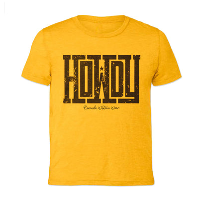 A western t-shirt with the word Howdy on the front. A great trendy tee for western wear, ranch wear, rodeo wear, or even a night out on the town for any cowboy or cowgirl.