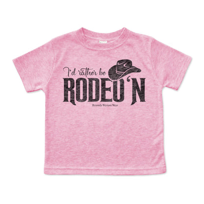 I'd Rather Be Rodeo'n - Infant Western Tee